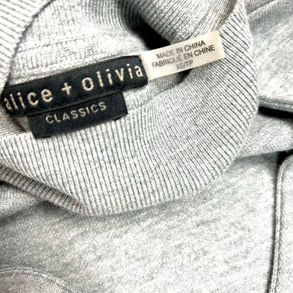 Alice + Olivia Cashmere Blend Open V Turtleneck Sweater - Picture 5 of 10